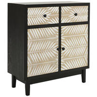 KOMMODE  in 80/85/35 cm  - Schwarz/Naturfarben, KONVENTIONELL, Holz/Holzwerkstoff (80/85/35cm) - Livetastic