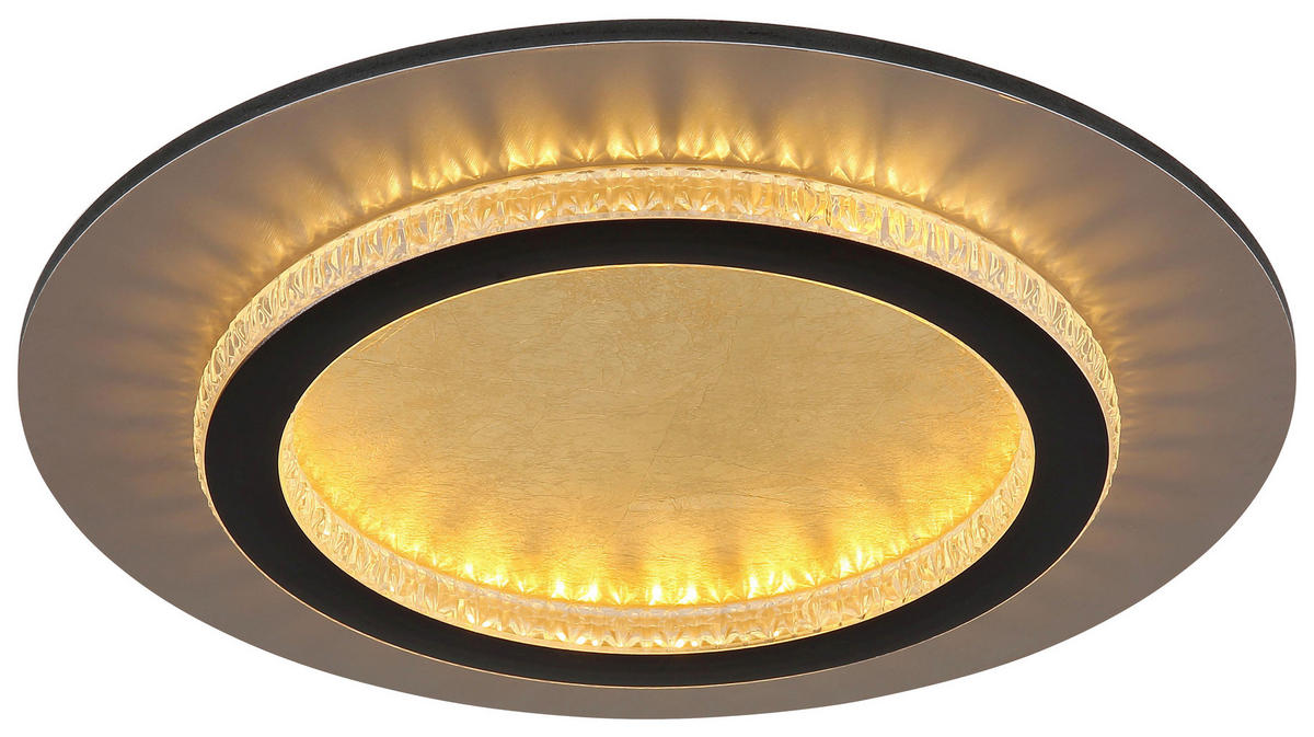 Plafonieră Cu Led  35/5,5 cm    - străveziu/auriu, Design, plastic/metal (35/5,5cm)