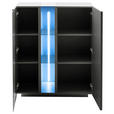 HIGHBOARD in 96/115/42 cm - Dunkelgrau, Natur, Glas/Holzwerkstoff (96/115/42cm) - Novel