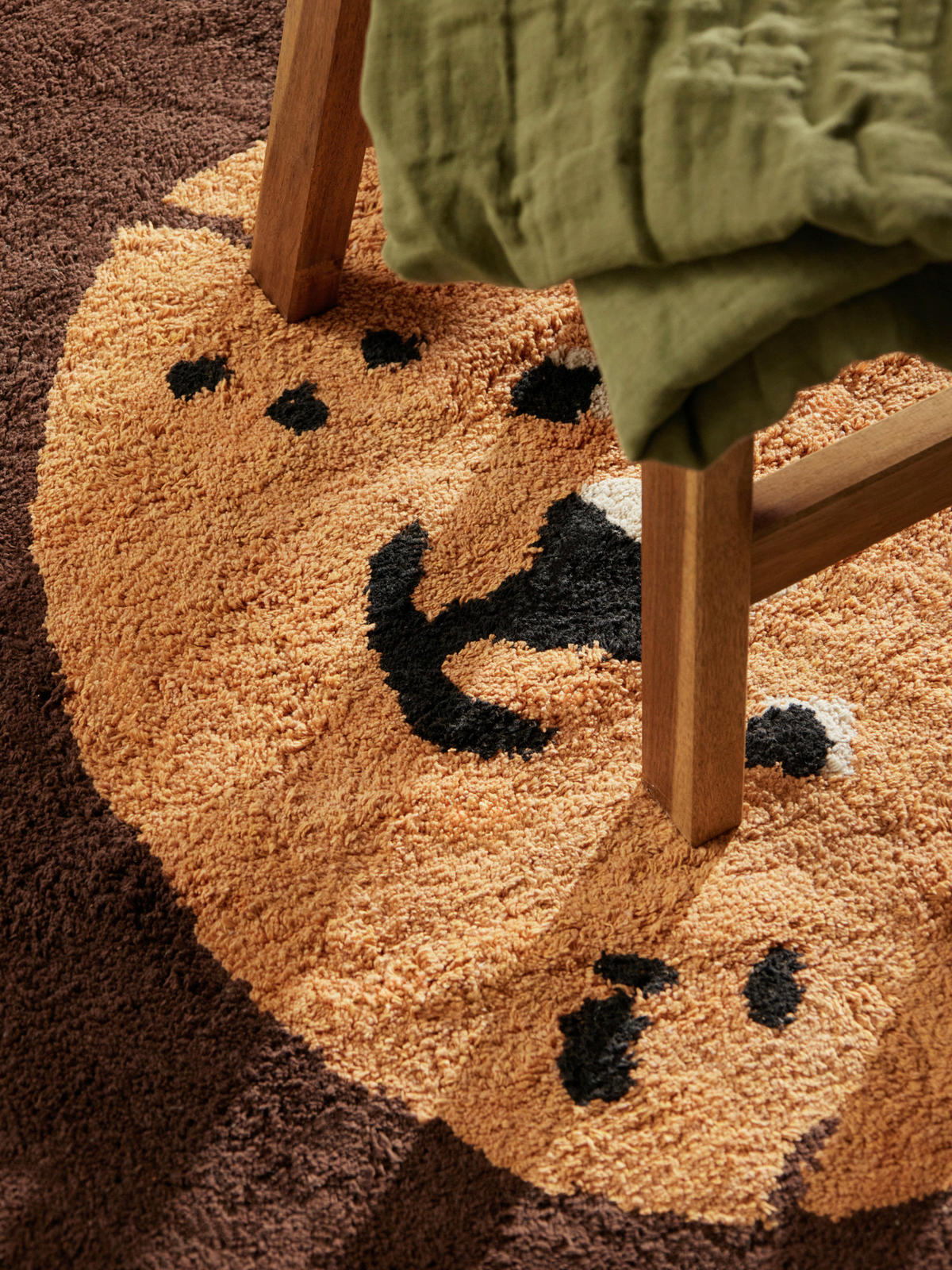 KINDERTEPPICH 112/120 cm Snuggle Lea Tier  - Dunkelgelb/Braun, Basics, Kunststoff/Textil (112/120cm) - Hanse Home