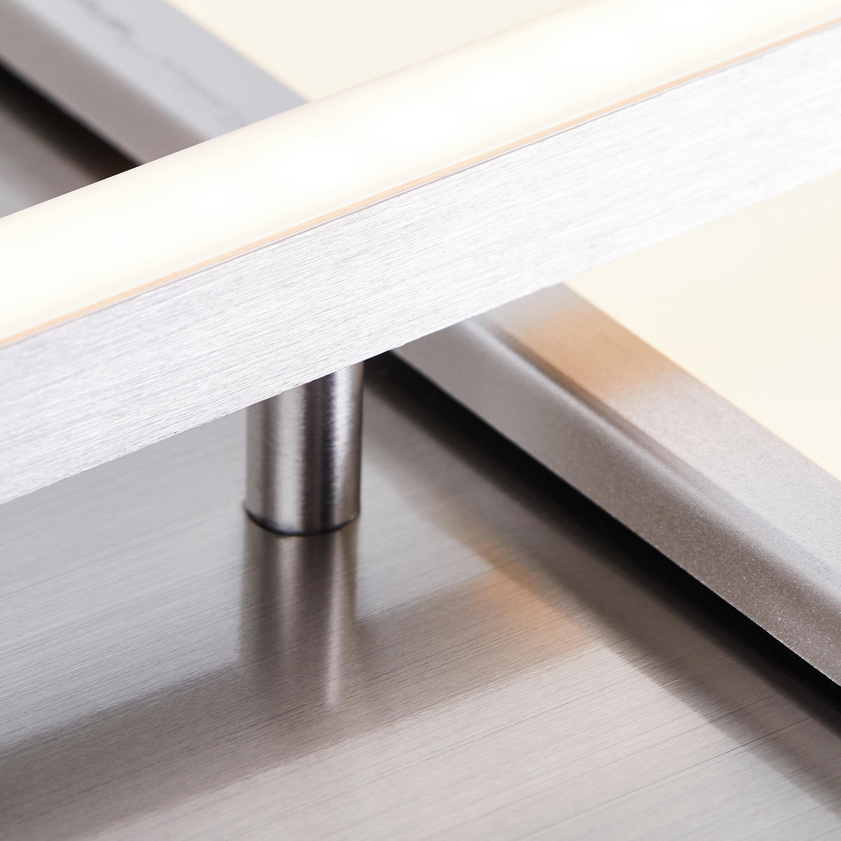 LED-DECKENLEUCHTE     - Nickelfarben, Design, Kunststoff/Metall (6,4/40/40cm) - Brilliant
