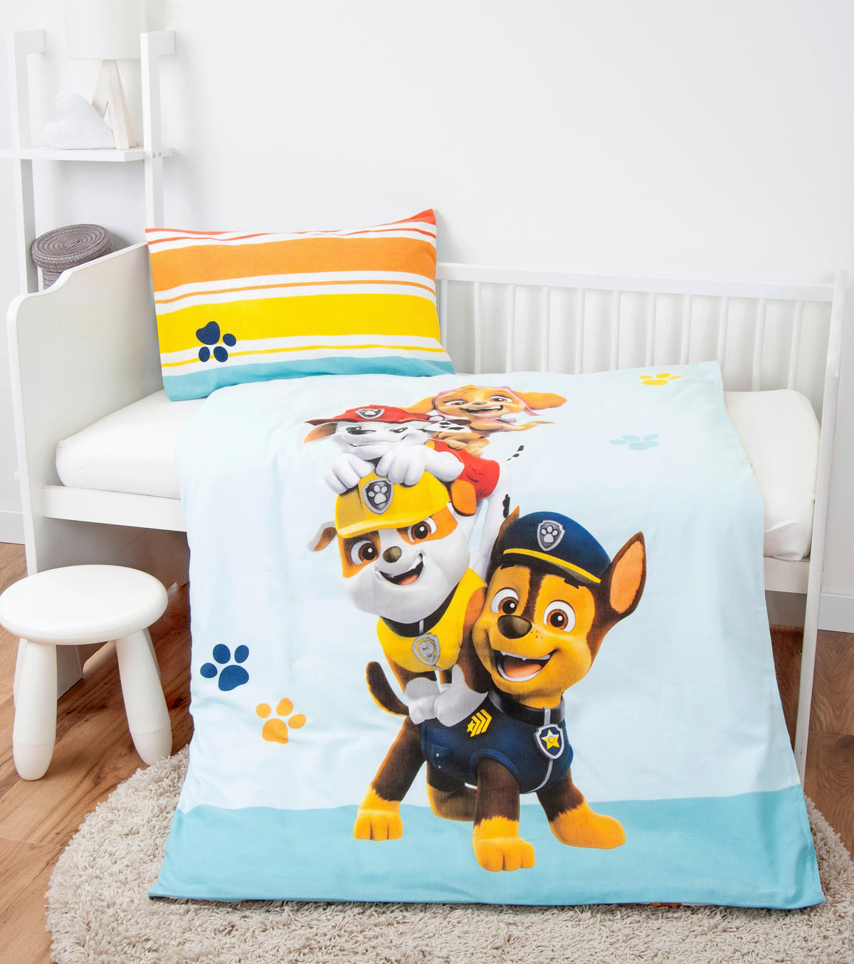 BABYBETTWÄSCHE Paw Patrol Flanell 100/135 cm  - Multicolor/Mintgrün, Basics, Textil (100/135cm) - baby best
