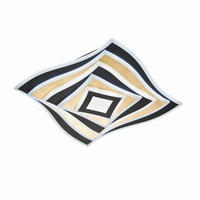 LED-DECKENLEUCHTE 50/50/7,6 cm   - Schwarz, Design, Metall (50/50/7,6cm) - Fischer & Honsel