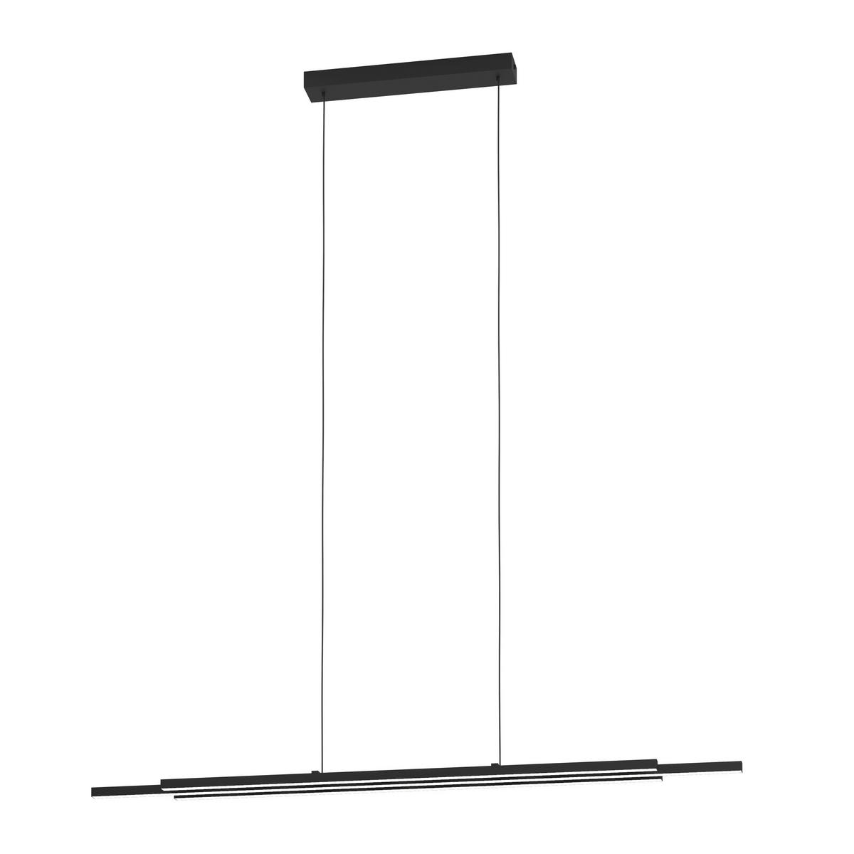 ZÁVĚSNÉ LED SVÍTIDLO, 20,3 W, 93/8/110 cm - bílá/černá, Basics, kov (93/8/110cm) - Novel