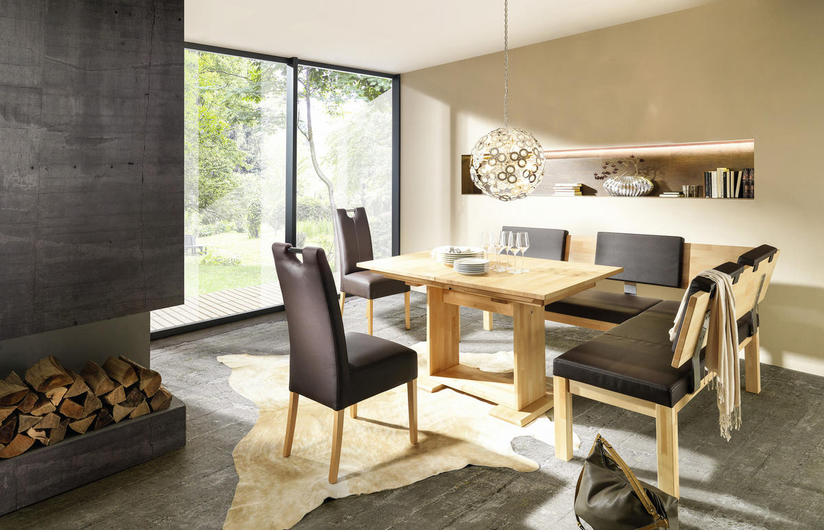 ESSTISCH Buchefarben rechteckig  ausziehbar  - Buchefarben, KONVENTIONELL, Holz (130/90/75cm) - Livetastic