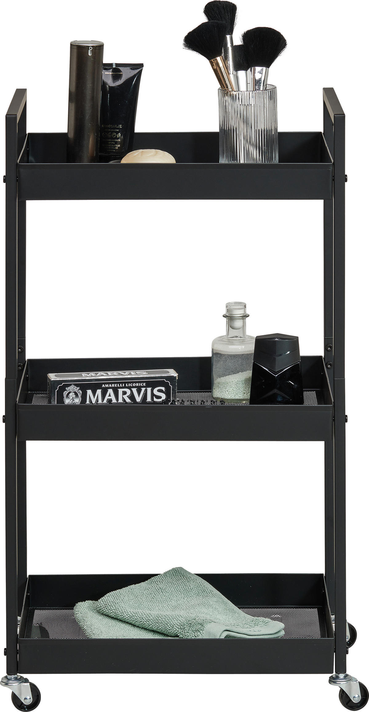 TÁLALÓKOCSI fekete  - fekete, Basics, műanyag/fém (45/30/80cm) - Boxxx