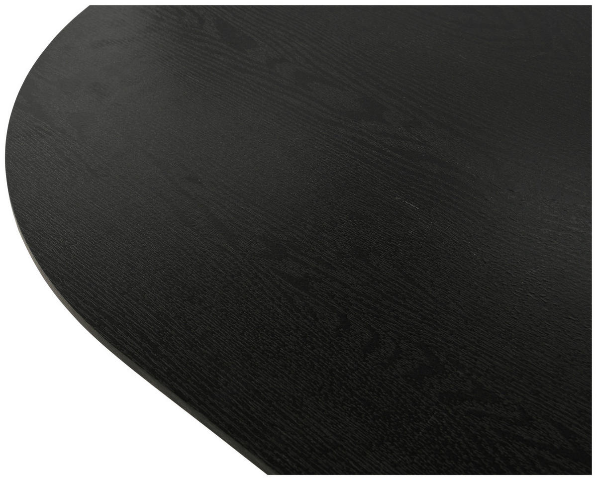 ESSTISCH Eiche furniert rechteckig Schwarz  - Schwarz, LIFESTYLE, Holz/Holzwerkstoff (160/75/90cm) - MID.YOU