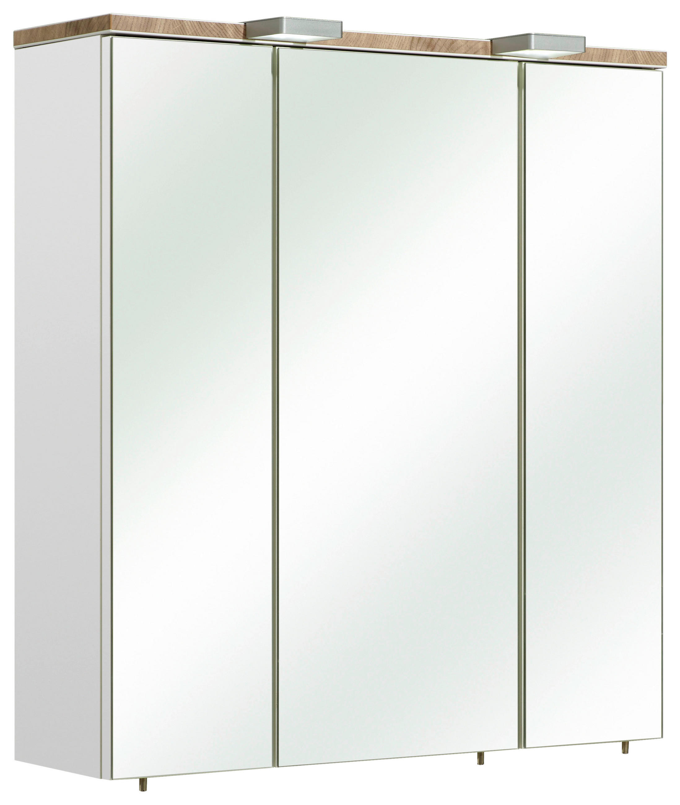 SPIEGELSCHRANK 65/70/20 cm  - Weiß, KONVENTIONELL, Glas/Holzwerkstoff (65/70/20cm) - Xora