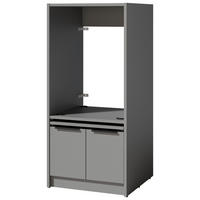 WASCHMASCHINENSCHRANK 70/150/68 cm  in Grau  - Schwarz/Grau, Basics, Holzwerkstoff/Kunststoff (70/150/68cm) - MID.YOU