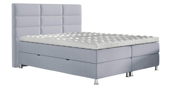 BOXBETT 140/200 cm  in Hellgrau  - Chromfarben/Hellgrau, KONVENTIONELL, Textil/Metall (140/200cm) - Carryhome