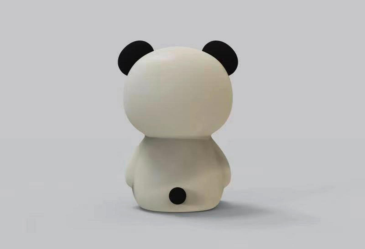 KINDER-NACHTLICHT Paddy Panda 9/12/9 cm   - Weiß, KONVENTIONELL, Kunststoff (9/12/9cm) - P & B