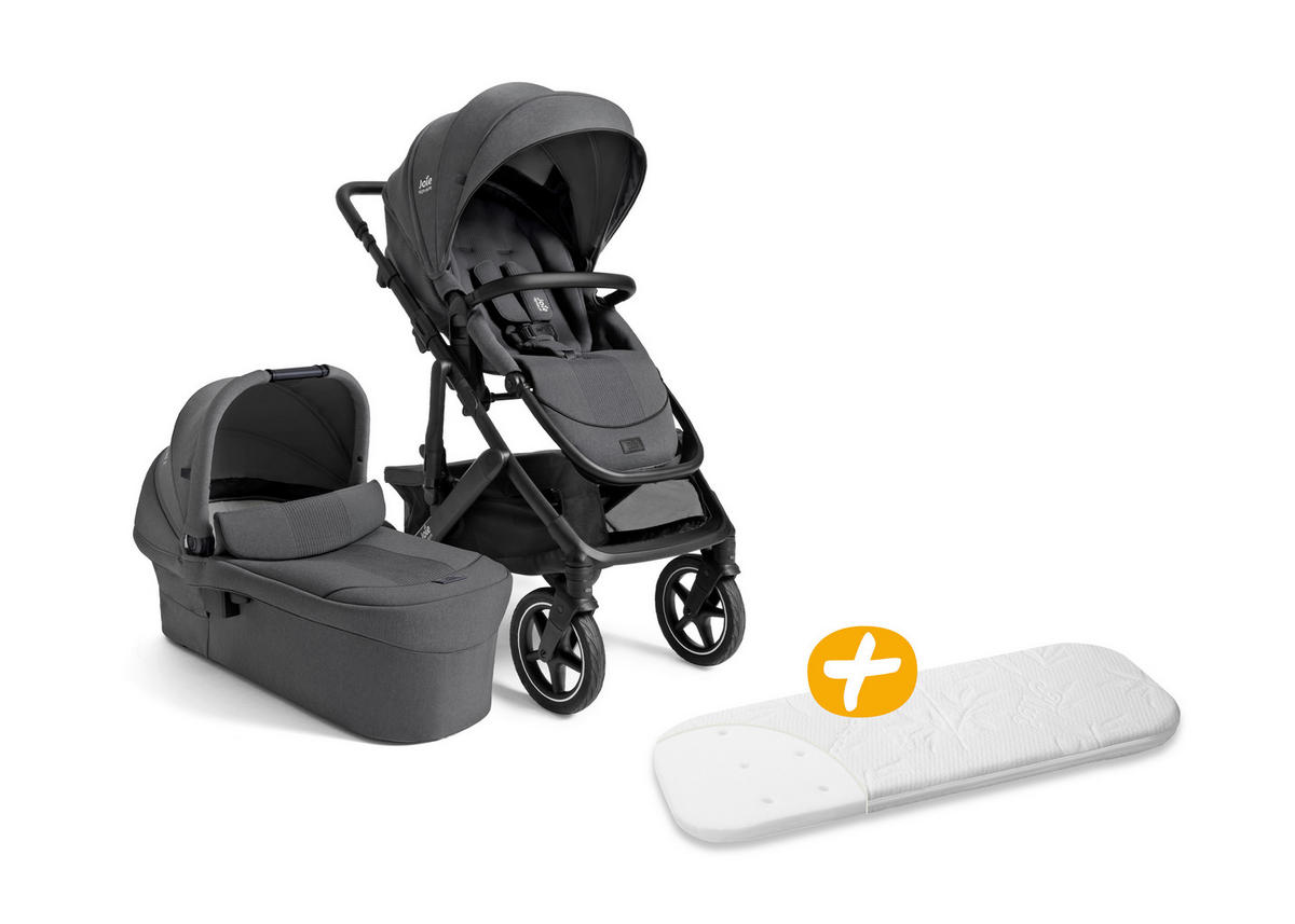 KINDERWAGENSET  Vinca 2in1  Ebony  - Blaugrau/Schwarz, Basics, Kunststoff/Metall (65/109/97cm) - JOIE SIGNATURE