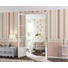 Vliestapete mit Blumenmuster 10,05 m - Hellrot/Rostfarben, Basics, Textil (53/1005cm)