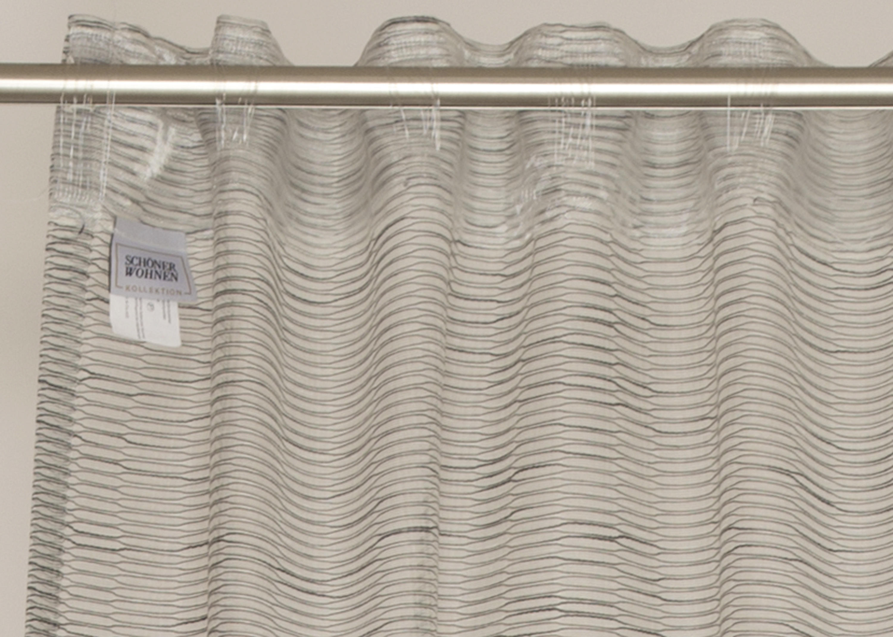 FERTIGVORHANG transparent  - Grau, Basics, Textil (130/250cm) - Schöner Wohnen