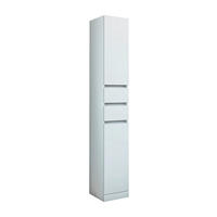 DULAP BAIE INALT 30/190/33,5 cm  - alb, Basics, material pe bază de lemn (30/190/33,5cm) - Welnova