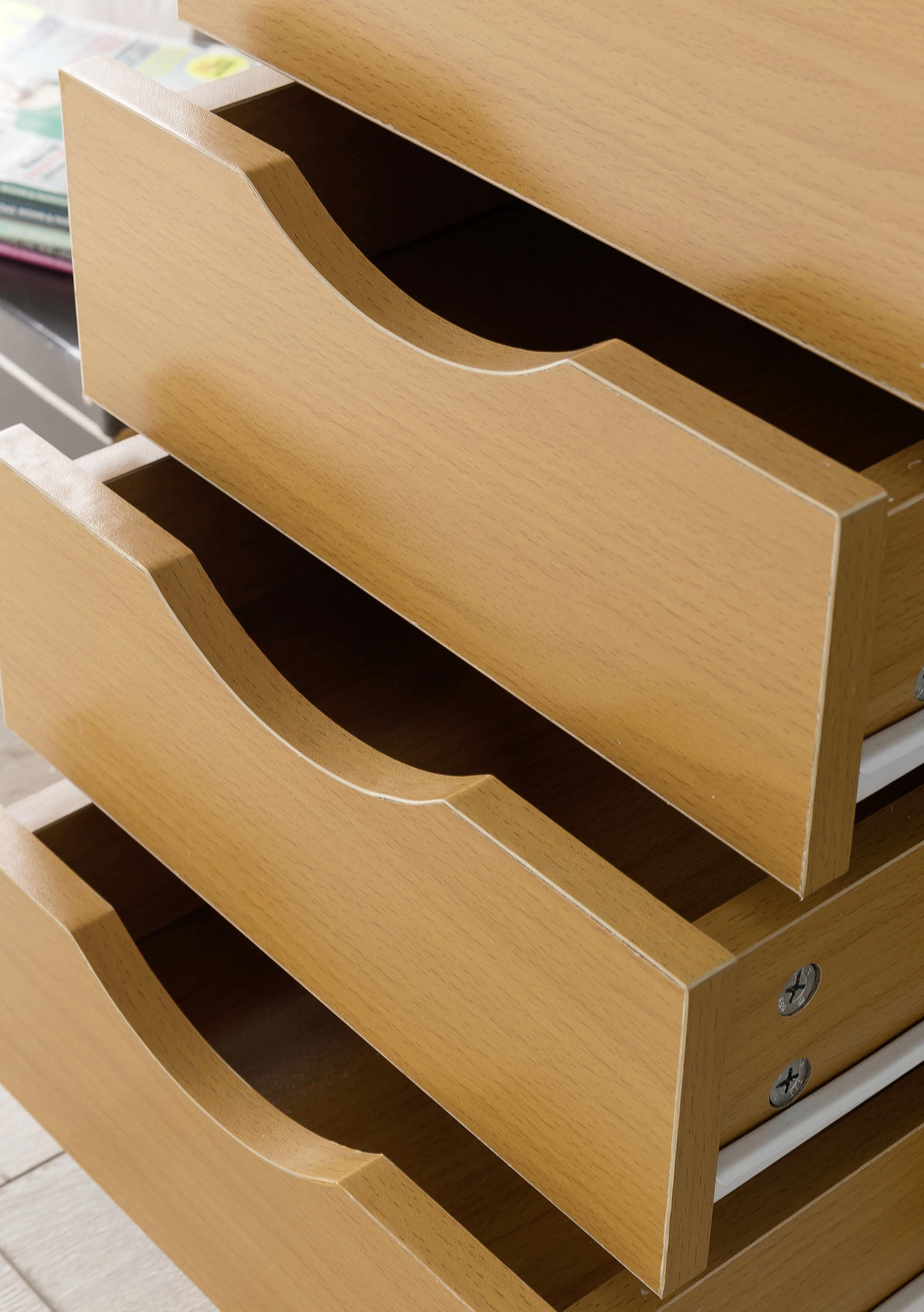 ROLLCONTAINER 33/68/38 cm  - Buchefarben, Konventionell, Holzwerkstoff/Kunststoff (33/68/38cm) - MID.YOU