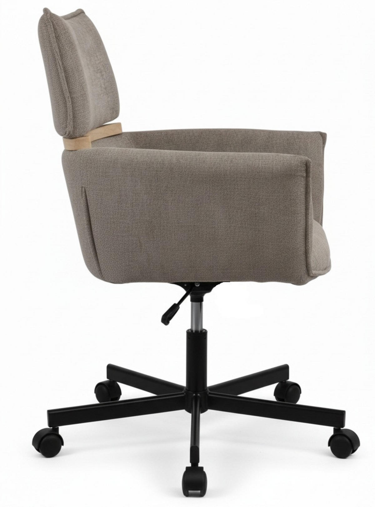 OTOČNÁ STOLIČKA, tkaná textília, tmavosivá - čierna/tmavosivá, Modern, kov/drevo (62/86/56cm) - MID.YOU