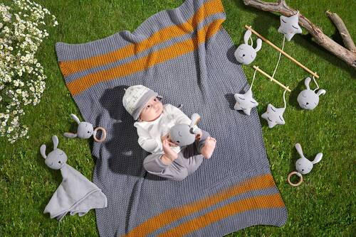 SCHMUSEDECKE Paul  80/100 cm  - Gelb/Silberfarben, Trend, Textil (80/100cm) - Avelia