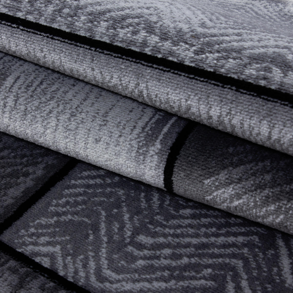 WEBTEPPICH 120/170 cm Plus 8007 Schwarz  - Schwarz, KONVENTIONELL, Textil (120/170cm) - Novel