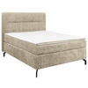 BOXSPRINGBETT 140/200 cm  in Hellbraun  - Hellbraun/Schwarz, Design, Textil/Metall (140/200cm) - Esposa