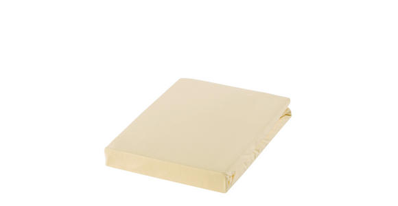 SPANNLEINTUCH 180/200 cm Jersey - Hellgelb, Basics, Textil (180/200cm) - Novel