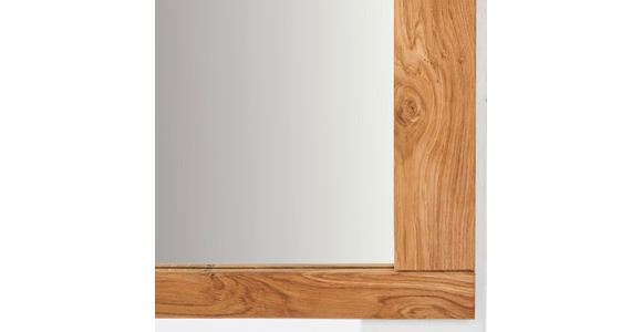 WANDSPIEGEL 80/80/2 cm    in quadratisch  - Eichefarben, KONVENTIONELL, Glas/Holz (80/80/2cm) - Linea Natura