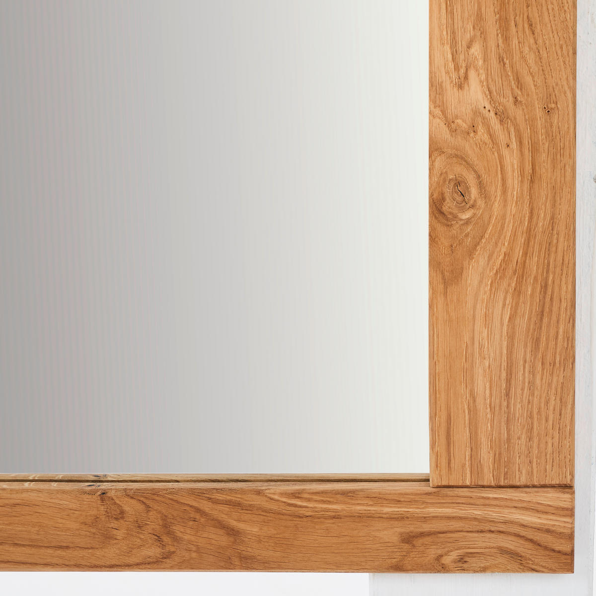 WANDSPIEGEL 80/80/2 cm    in quadratisch  - Eichefarben, KONVENTIONELL, Glas/Holz (80/80/2cm) - Linea Natura
