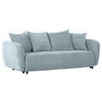 SCHLAFSOFA Flachgewebe Blau  - Blau/Schwarz, KONVENTIONELL, Kunststoff/Textil (250/74/108cm) - Carryhome