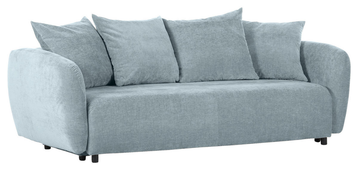 SCHLAFSOFA in Flachgewebe Blau  - Blau/Schwarz, KONVENTIONELL, Kunststoff/Textil (250/74/108cm) - Carryhome