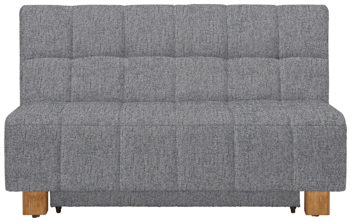 SCHLAFSOFA in Webstoff Hellgrau  - Hellgrau/Naturfarben, MODERN, Holz/Textil (145/92/102cm) - Novel