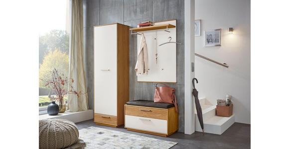 GARDEROBE 4-teilig in 160/195/40 cm - Eichefarben/Anthrazit, Design, Glas/Holz (160/195/40cm) - Novel