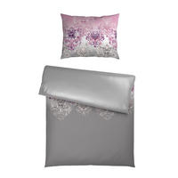 OBOJSTRANNÁ POSTEĽNÁ BIELIZEŇ, satén, sivá, 140/200 cm - sivá, textil (140/200cm) - Esposa