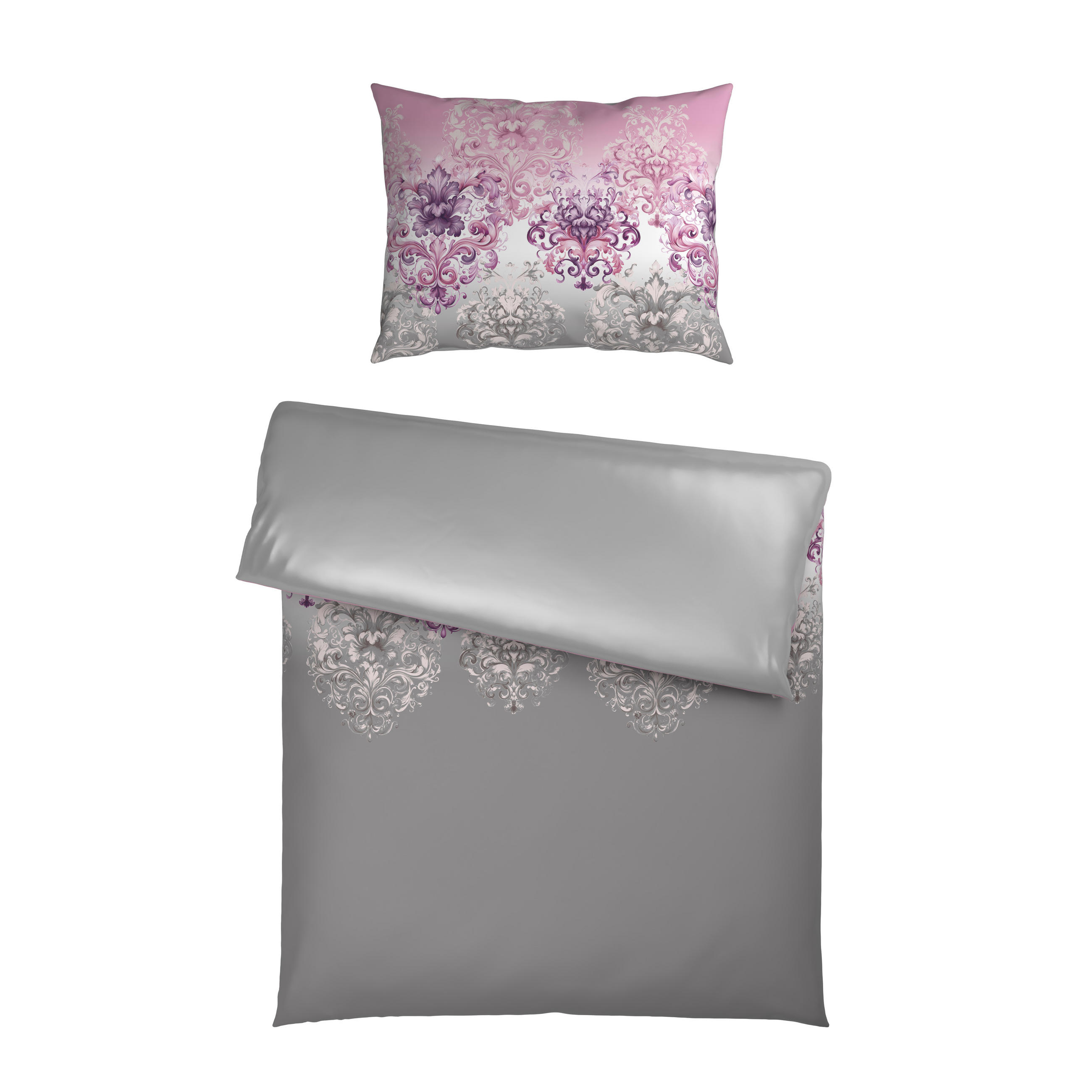 Esposa OBOUSTRANNÉ POVLEČENÍ, satén, šedá, 140/200 cm