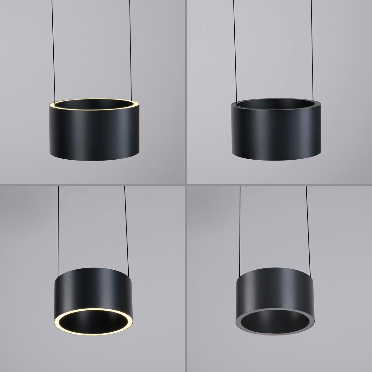 LED-HÄNGELEUCHTE 20/20/180 cm   - Grau, Design, Kunststoff/Metall (20/20/180cm) - Neuhaus PURE
