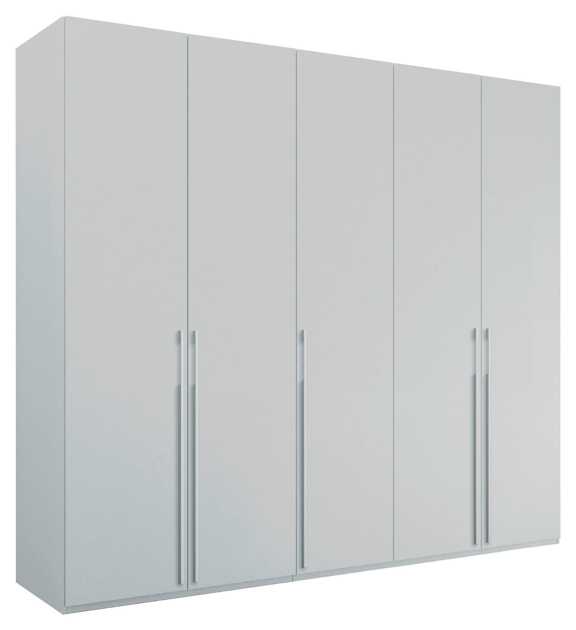 DREHTÜRENSCHRANK 251/235/60 cm,  in Grau, 5 Tür(en)  - Grau, Trend, Holzwerkstoff/Metall (251/235/60cm) - Novel