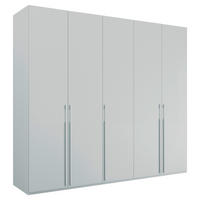 DREHTÜRENSCHRANK 251/235/60 cm,  in Grau, 5 Tür(en)  - Grau, Trend, Holzwerkstoff/Metall (251/235/60cm) - Novel