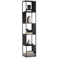 REGAL Schwarz  - Schwarz, Trend, Kunststoff/Metall (37/188/30cm) - Carryhome