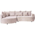 ECKSOFA in Chenille Beige  - Beige/Schwarz, Design, Kunststoff/Textil (194/307cm) - Carryhome