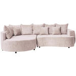 ECKSOFA in Chenille Beige  - Beige/Schwarz, Design, Kunststoff/Textil (194/307cm) - Carryhome