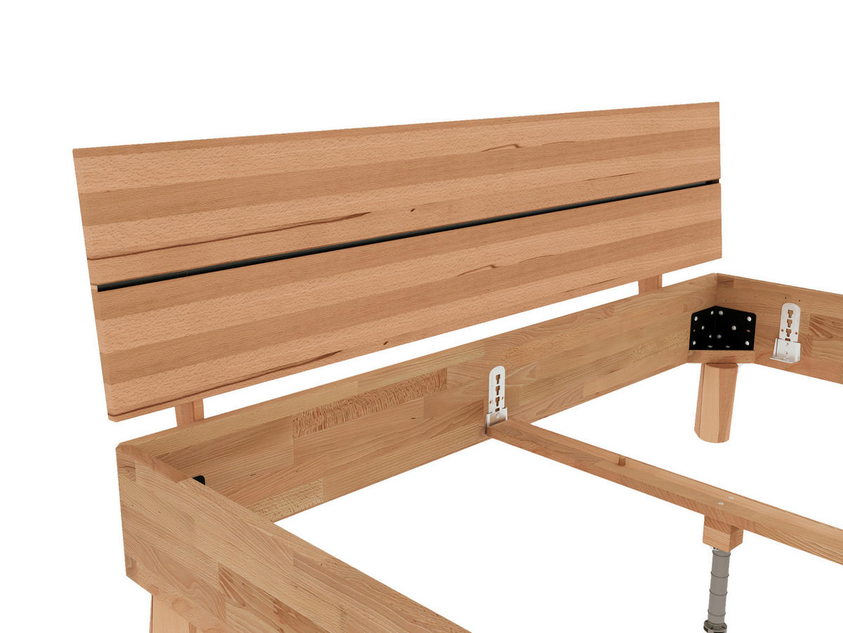 BETT - Naturfarben, MODERN, Holz (160/200cm) - MID.YOU