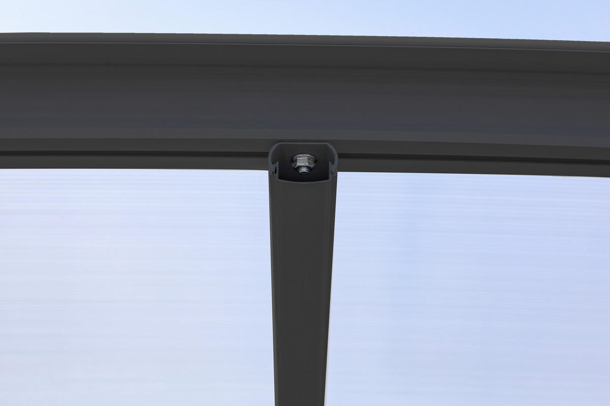 CARPORT 300/220/576 cm Aluminium  - Anthrazit, Basics, Kunststoff/Metall (300/220/576cm) - Ambia Garden