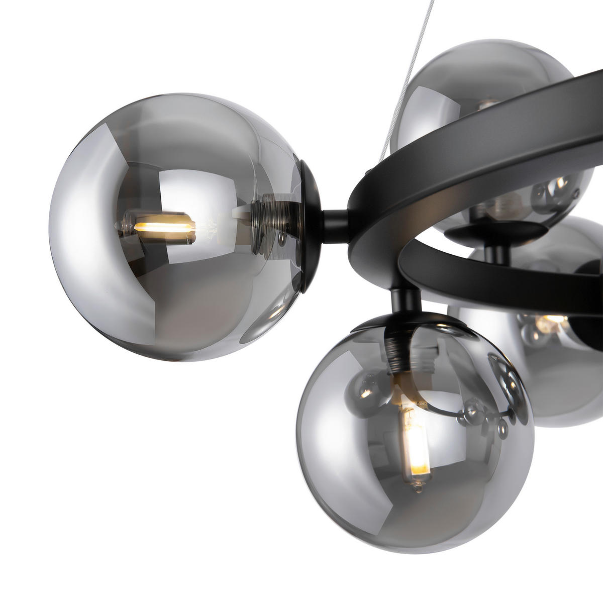 PENDELLEUCHTE  25/137/67 cm   - Schwarz, Trend, Glas/Metall (25/137/67cm) - MAYTONI