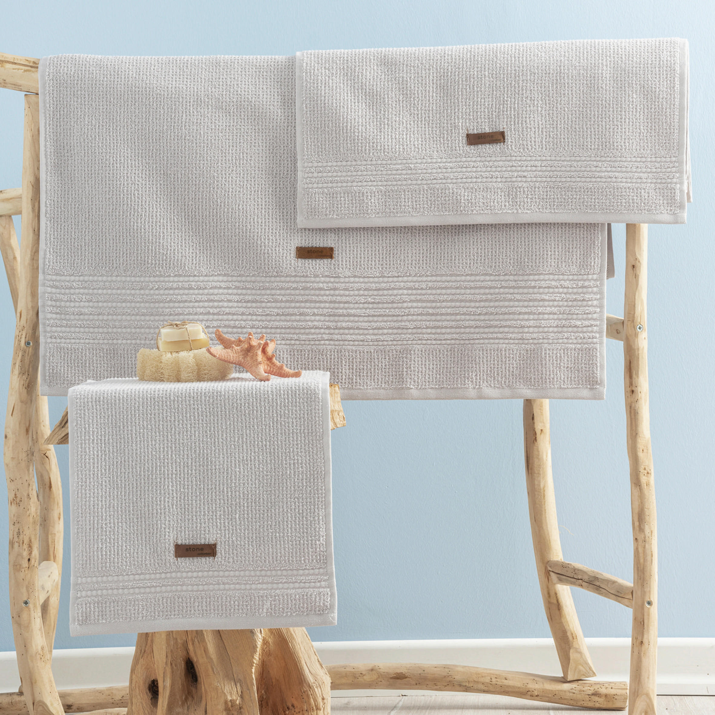 FROTTIERSET Hellgrau 3-teilig  - Hellgrau, Basics, Textil (75/150cm)