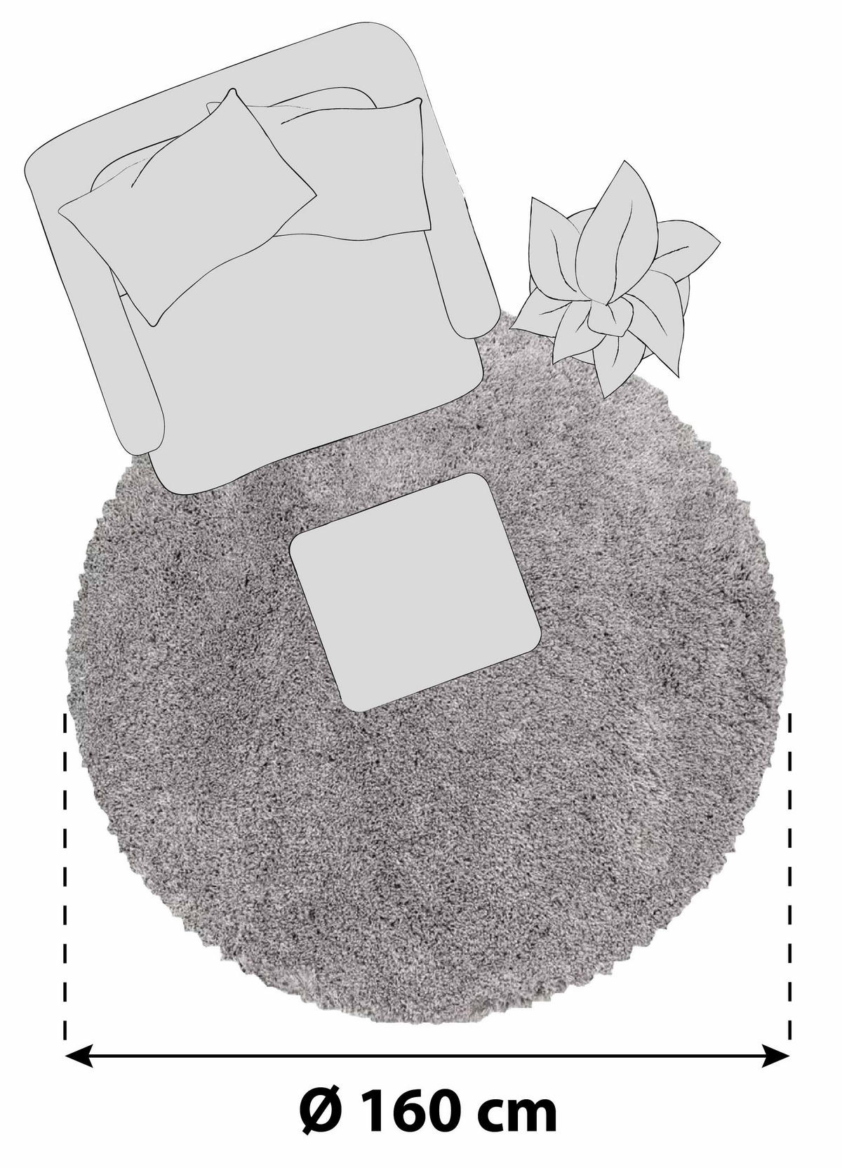 HOCHFLORTEPPICH 160 cm Fluffy 3500 Beige Beige  - Beige, Basics, Textil (160cm)
