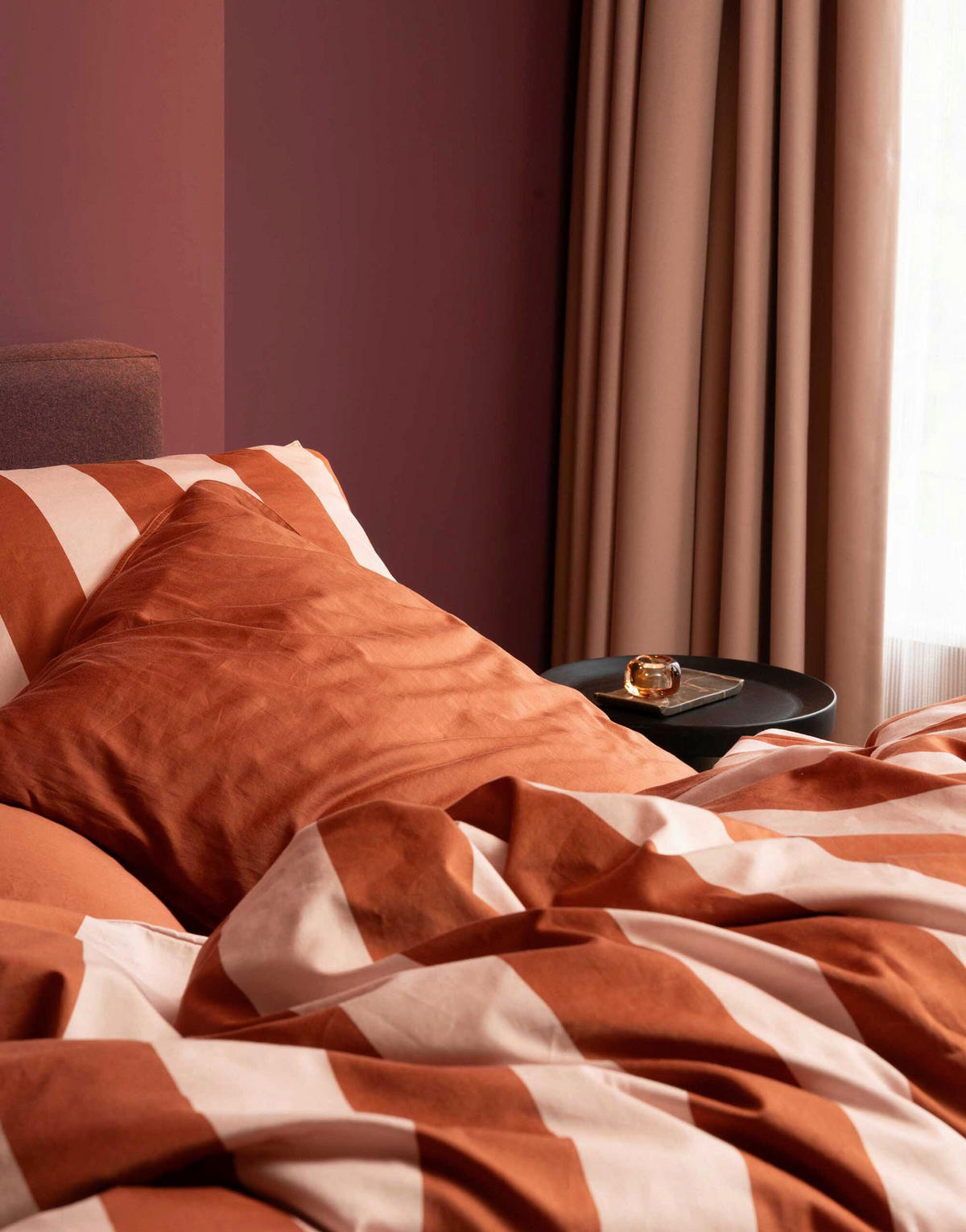 BETTWÄSCHE 3-teilig Minte Satin 200/200 cm  - Hellrosa/Terracotta, KONVENTIONELL, Textil (200/200cm) - Essenza