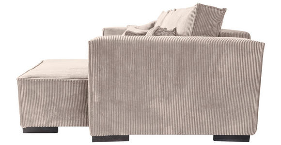 ECKSOFA Rosa Cord  - Braun/Rosa, KONVENTIONELL, Holz/Textil (230/190cm) - Carryhome