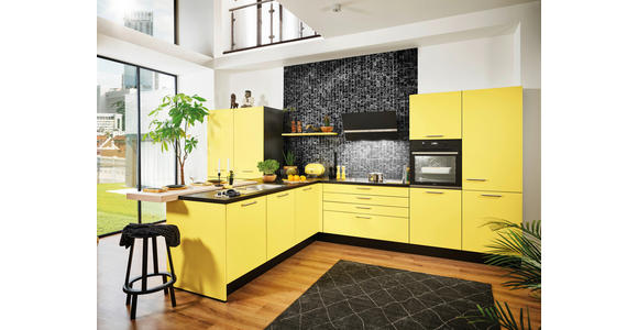 EINBAUKÜCHE   - Gelb, Design, Holzwerkstoff - Novel