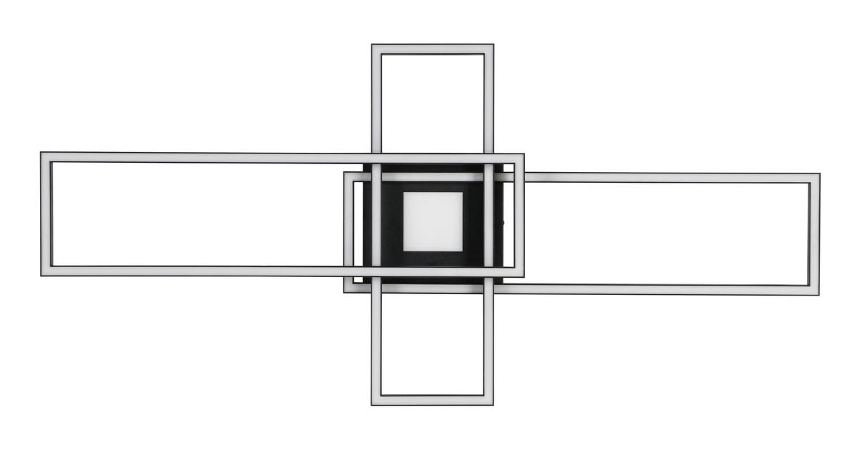 Plafonieră Cu Led 50 W    98/51/9 cm  - alb/negru, Trend, plastic/metal (98/51/9cm) - Novel