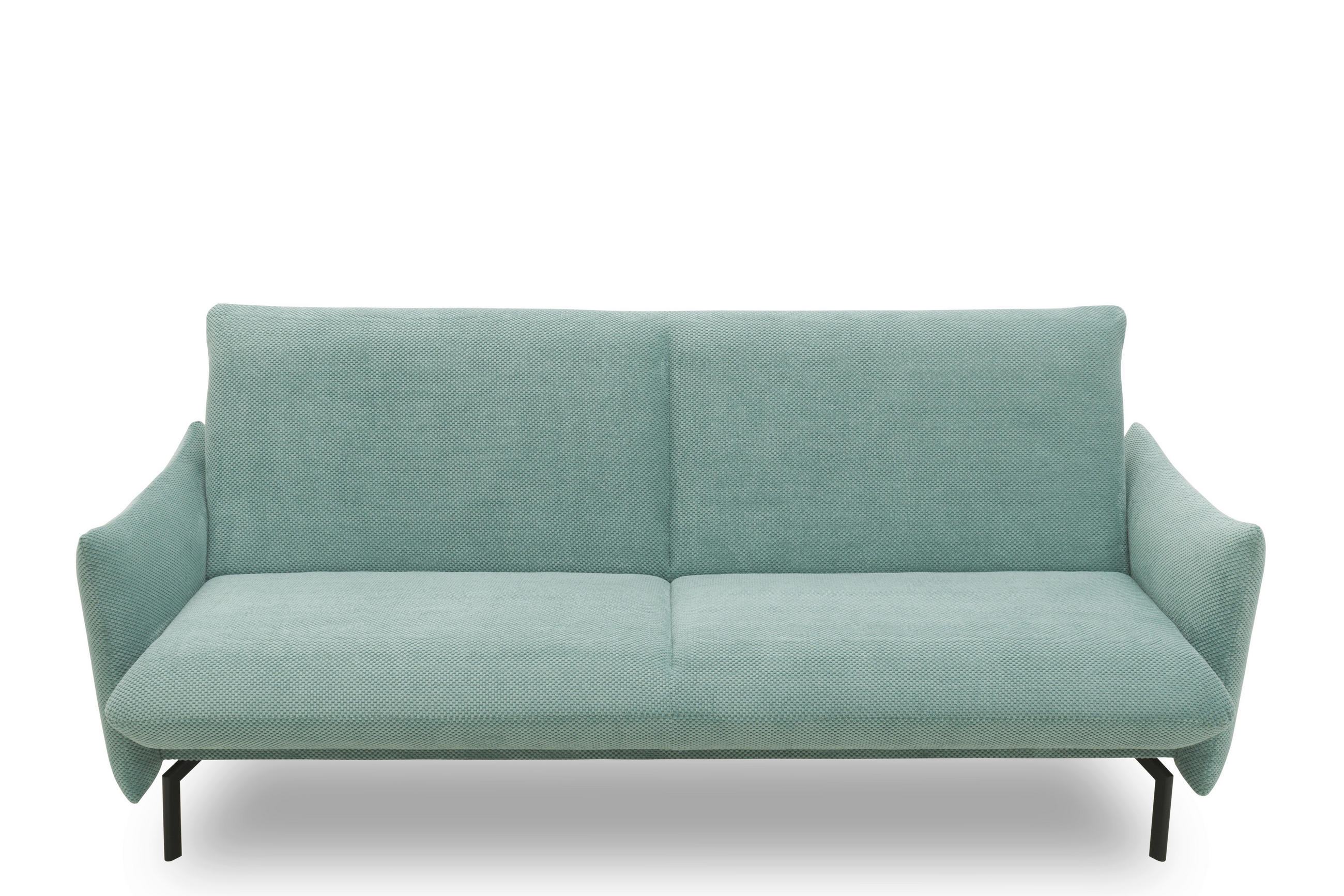 SCHLAFSOFA Mikrofaser Mintgrün  - Schwarz/Mintgrün, Design, Textil/Metall (234/102/95cm) - MID.YOU