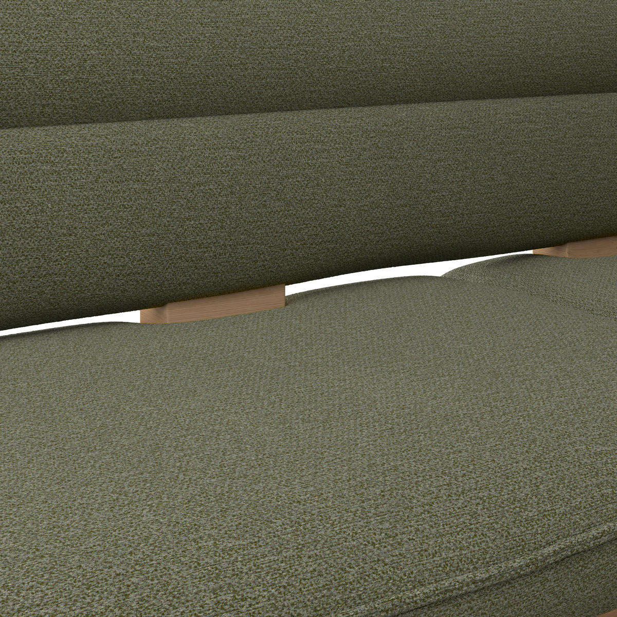 ECKBANK 192/170 cm Webstoff Grün Eiche Sperrholz   - Eichefarben/Grün, KONVENTIONELL, Holz/Textil (192/170cm) - Livetastic